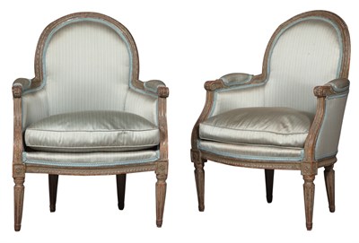 Lot 369 - Pair of Louis XVI Green-Painted Child's...