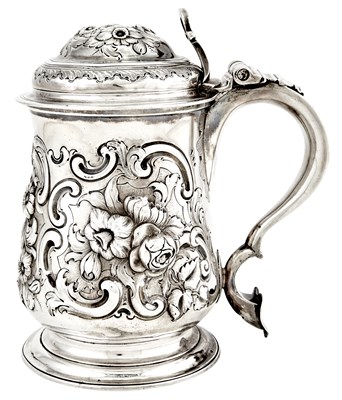 Lot 211 - George II Sterling Silver Tankard George...