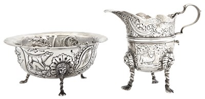 Lot 297 - Irish Sterling Silver Cream Jug and Sugar Bowl...