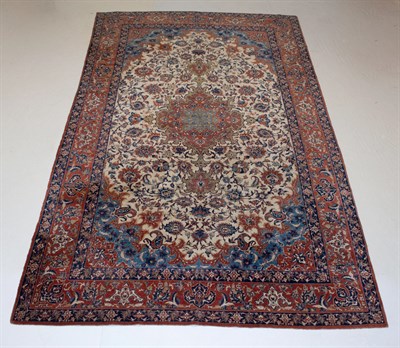 Lot 384 - Silk Warp Isfahan Carpet Central Iran,...