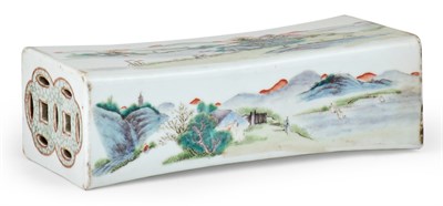 Lot 1153 - Chinese Enameled Porcelain Pillow Late Qing...