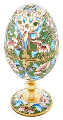 Lot 186 - Russian Silver-Gilt and Cloisonné Enamel...