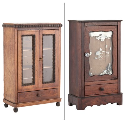 Lot 170 - Two Rosewood Miniature Cabinets Comprising one...