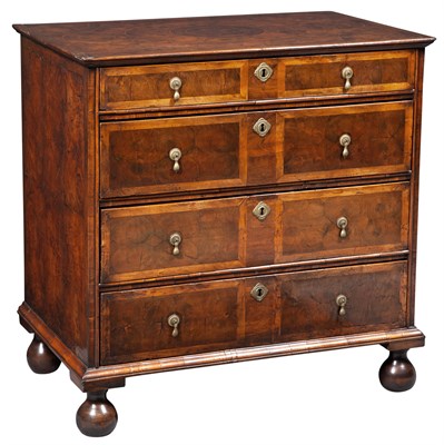 Lot 138 - William and Mary Olivewood Oyster-Veenered...