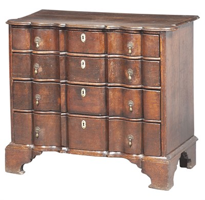Lot 395 - North European Baroque Oak Chest of Drawers...