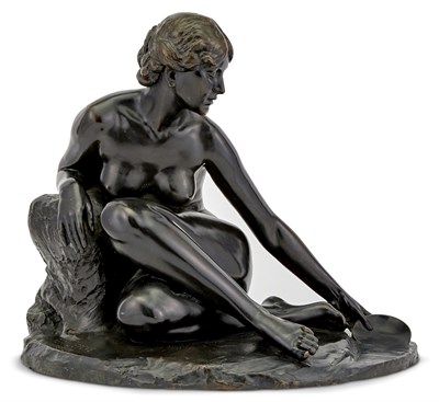 Lot 59 - Ferdinand Lepcke German, 1866-1909 Seated Nude...