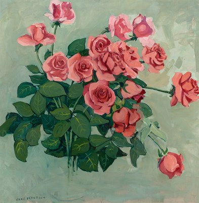 Lot 1069 - Jane Peterson American, 1876-1965 Pink Roses...