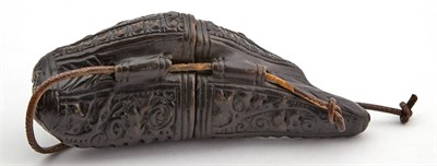 Lot 554 - German Leather Hunting Spoon Case 16th Century...