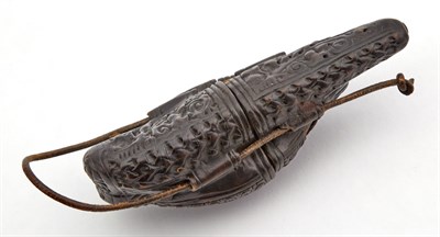 Lot 554 - German Leather Hunting Spoon Case 16th Century...