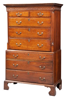 Lot 161 - George III Mahogany Chest-on-Chest Third...