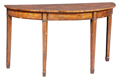 Lot 165 - George III Painted Satinwood and Rosewood Side...