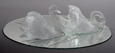 Lot 249 - Lalique Molded Glass and Mirror Cygnes...