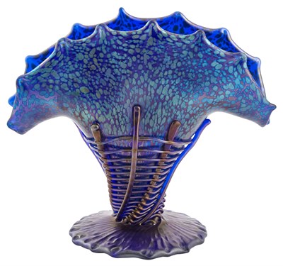 Lot 225 - Loetz Art Glass Vase Circa 1900 Of fan shape,...