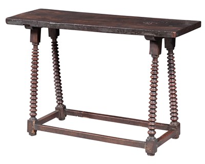 Lot 242 - Continental Walnut Trestle Table Height 31...