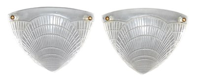 Lot 165 - Pair of Lalique Molded and Frosted Glass...