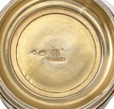 Lot 200 - Russian Silver-Gilt and Cloisonné Enamel Tea...