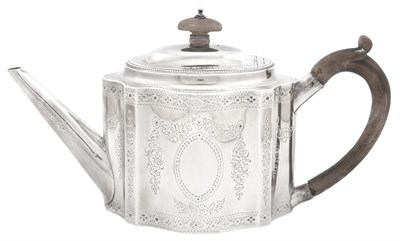 Lot 153 - George III Sterling Silver Teapot Hester...
