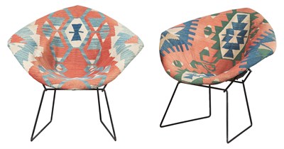 Lot 292 - Pair of Harry Bertoia Enameled Steel Wirework...