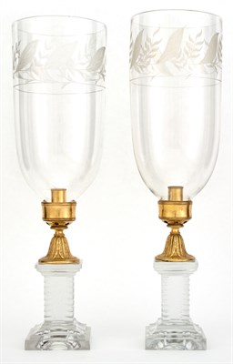 Lot 208 - Pair of George III Cut-Glass and Ormolu...