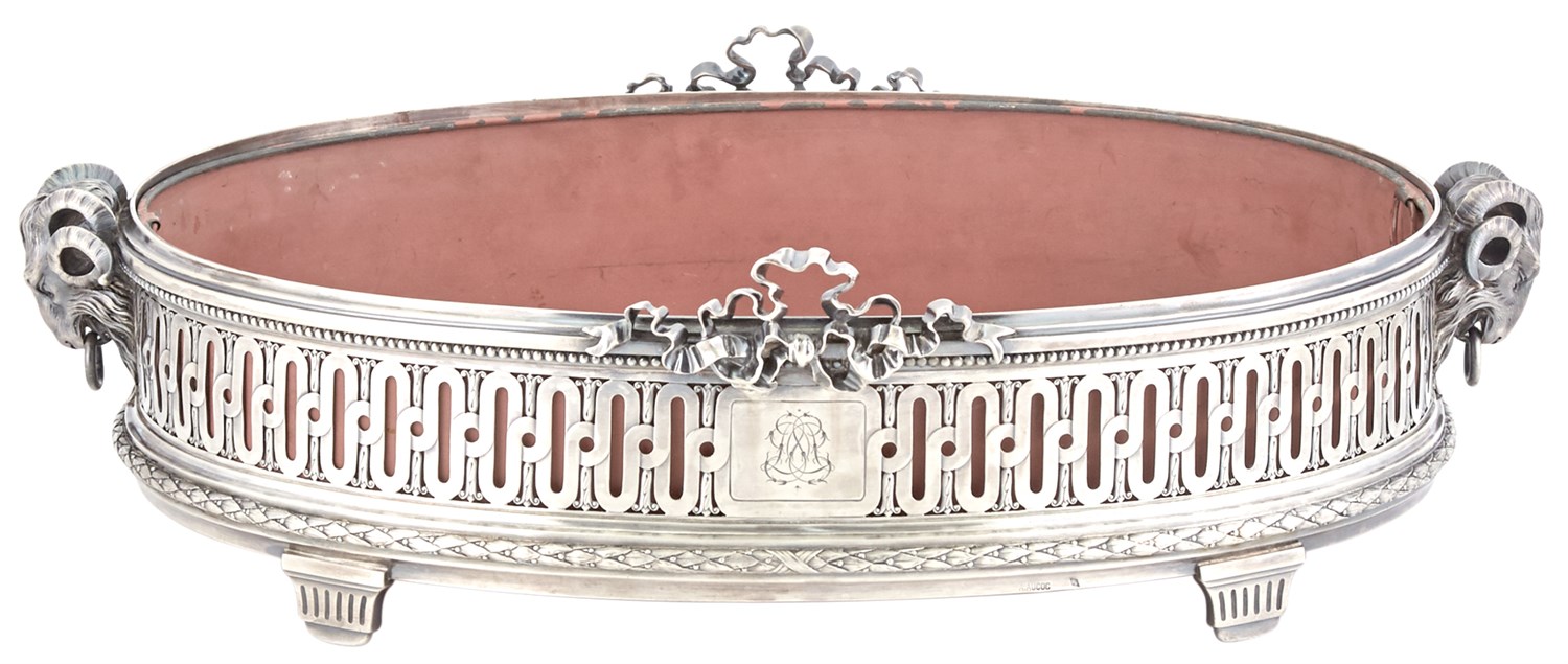 Lot 202 - French Sterling Silver Jardiniere Andre Aucoc,...