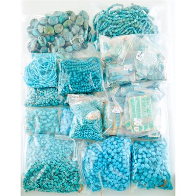 Lot 1249 - Group of Turquoise Beads, Strands and Unmounted Stones