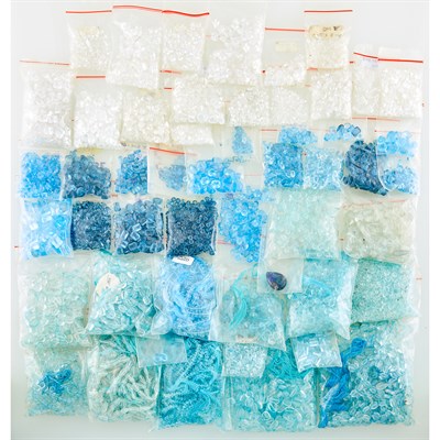Lot 1253 - Group of Unmounted Blue Topaz and Cubic Zirconia Stones, Beads and Strands