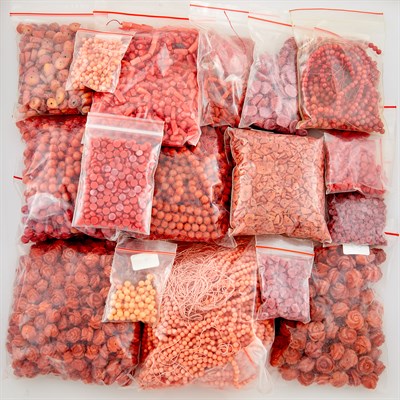Lot 1254 - Group of Carved Coral Beads and Strands