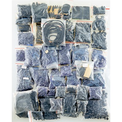 Lot 1256 - Group of Iolite and Black Onyx Beads, Strands and Unmounted Stones