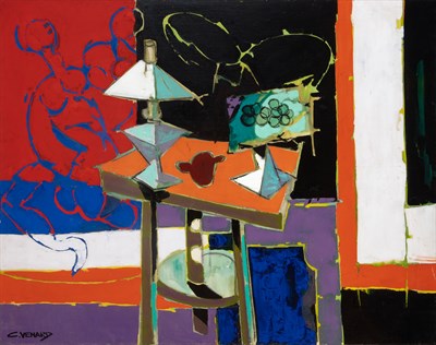 Lot 1077 - Claude Venard French, 1913-1999 La Lampe...