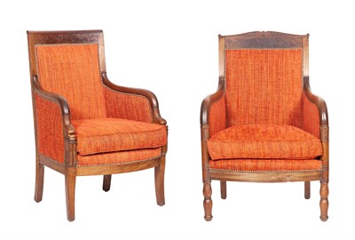 Lot 120 - Charles X Upholstered Mahogany Bergère Height...