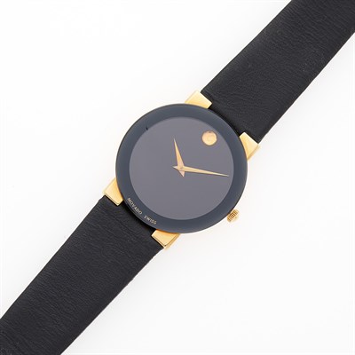 Lot 2153 - Movado Gold 'Museum' Limited Edition Wristwatch