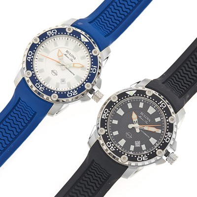 Lot 2326 - Bulova Two Stainless Steel 'Marine Star' Wristwatches