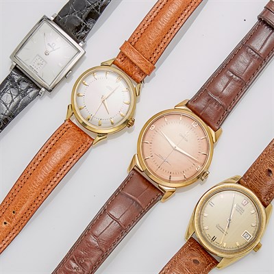 Lot 267 - Group of Omega Gold and Stainless Steel Wristwatches