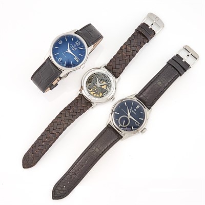 Lot 2334 - Eterna Three Stainless Steel Wristwatches