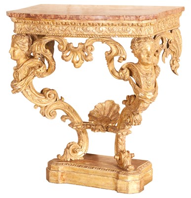 Lot 159 - George III Giltwood Marble Top Console Circa...