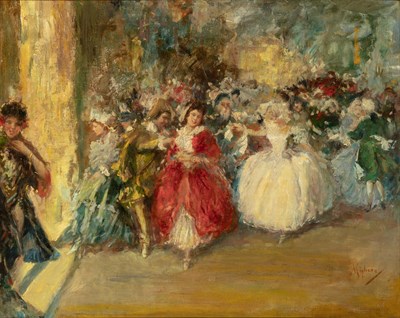 Lot 47 - Vincenzo Migliaro Italian, 1858-1938 Dancers...