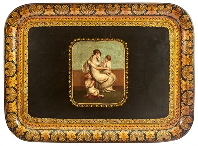 Lot 192 - Regency Polychrome- and Gilt-Decorated Tôle...