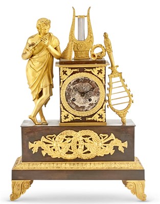 Lot 378 - Charles X Gilt and Patinated Bronze Mantel...