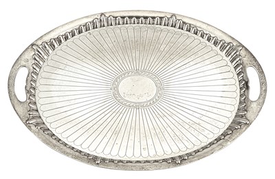 Lot 221 - Austrian Silver Two Handled Oval Tray...