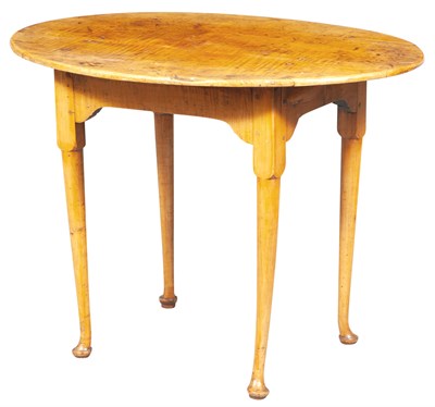 Lot 1272 - Queen Anne Maple Tea Table New England, 18th...