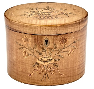 Lot 204 - George III Harewood and Satinwood Marquetry...