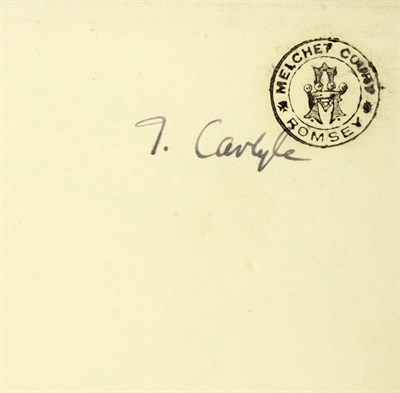 Lot 191 - [CARLYLE, THOMAS] HUBER, V.A. and NEWMAN,...
