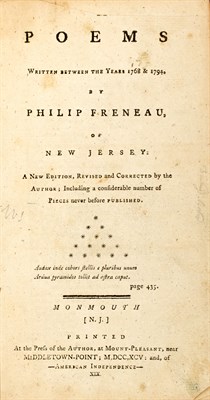 Lot 6 - FRENEAU, PHILIP Poems written between 1768 &...