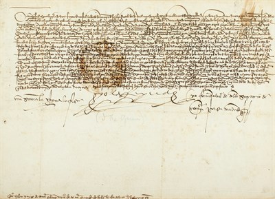 Lot 96 - [SPAIN] ISABELLA I of Castile, Queen of Spain....