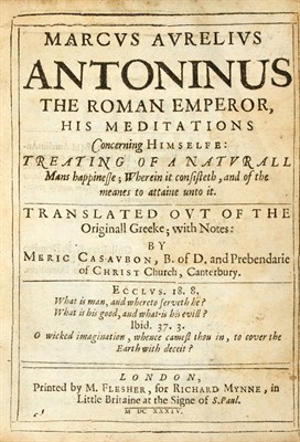 Lot 116 - MARCUS AURELIUS ANTONINUS [CASAUBON,...