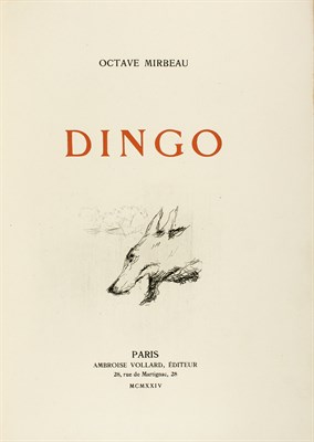 Lot 273 - [BONNARD, PIERRE] Mirbeau, Octave. Dingo....