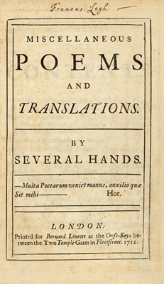 Lot 148 - [POPE, ALEXANDER] Miscellaneous Poems and...