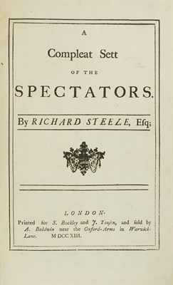 Lot 122 - [ADDISON, JOSEPH & STEELE, RICHARD] The...