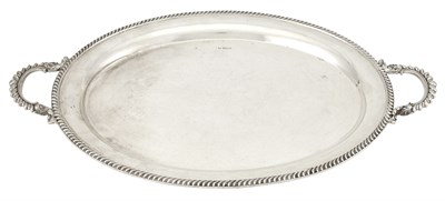 Lot 177 - English Sterling Silver Two Handled Tray James...
