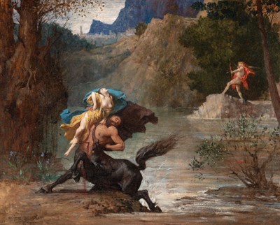 Lot 1004 - Jules-Elie Delaunay French, 1828-1891 Death of...